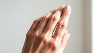 Czarna obrączka męska na palcu serdecznym symbolizująca siłę i indywidualność