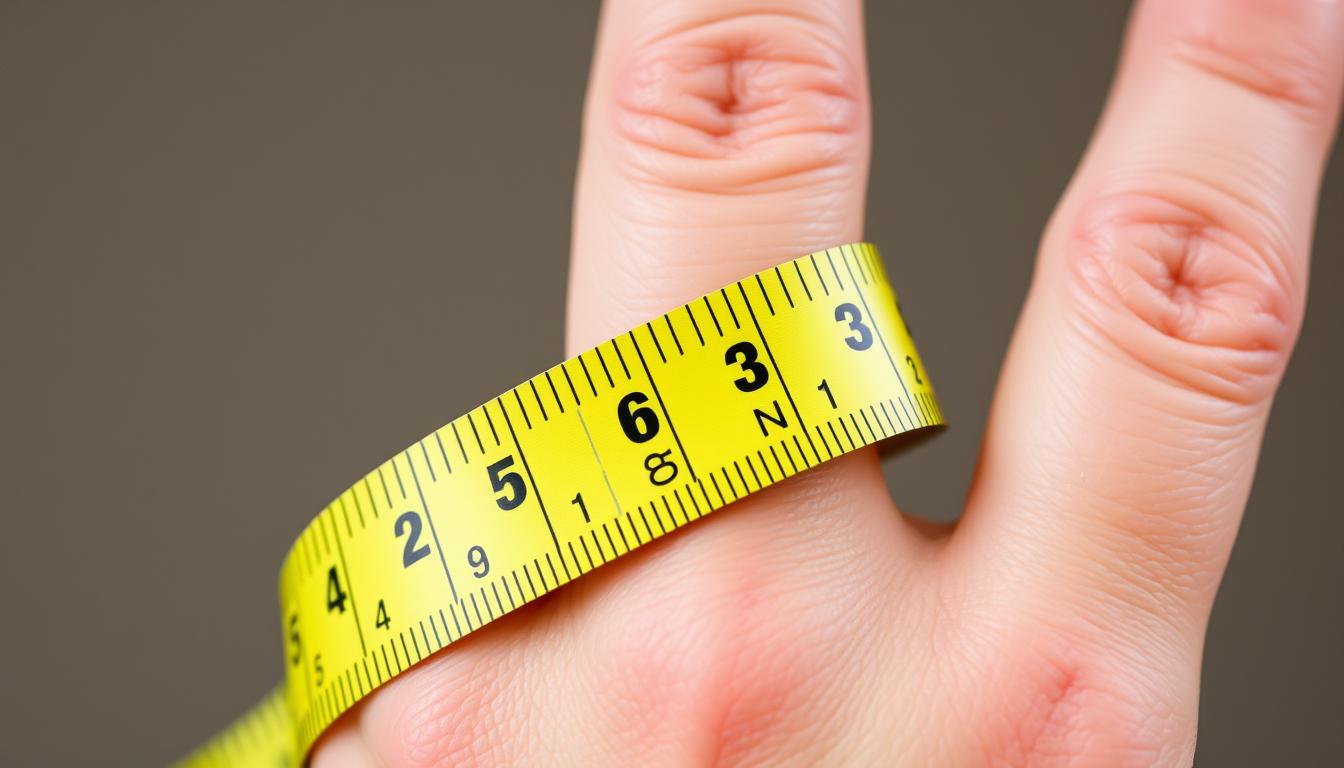 Obwód palca 6 cm jaki to rozmiar - wizualizacja pomiaru obwodu palca