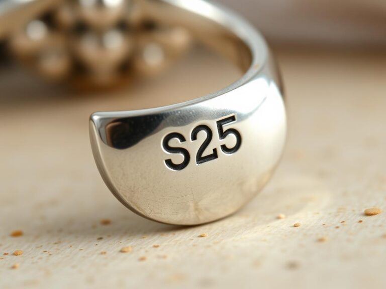 Biżuteria ze srebra próby S925 z widocznym oznaczeniem