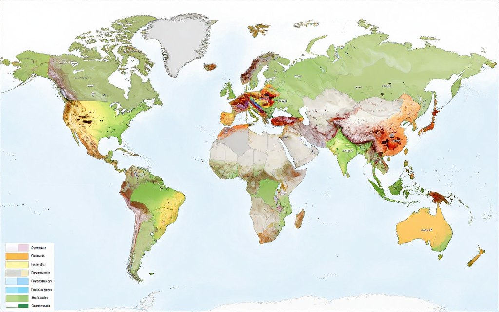 Mapa światowych złóż diamentów