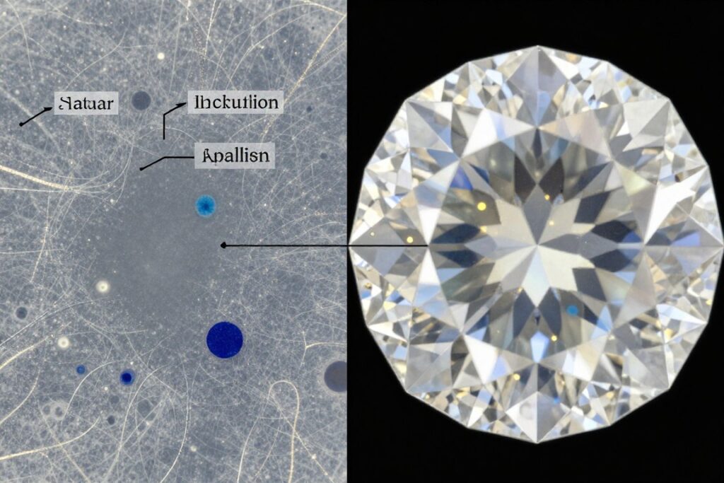 Mikroskopowa analiza inkluzji w diamentach