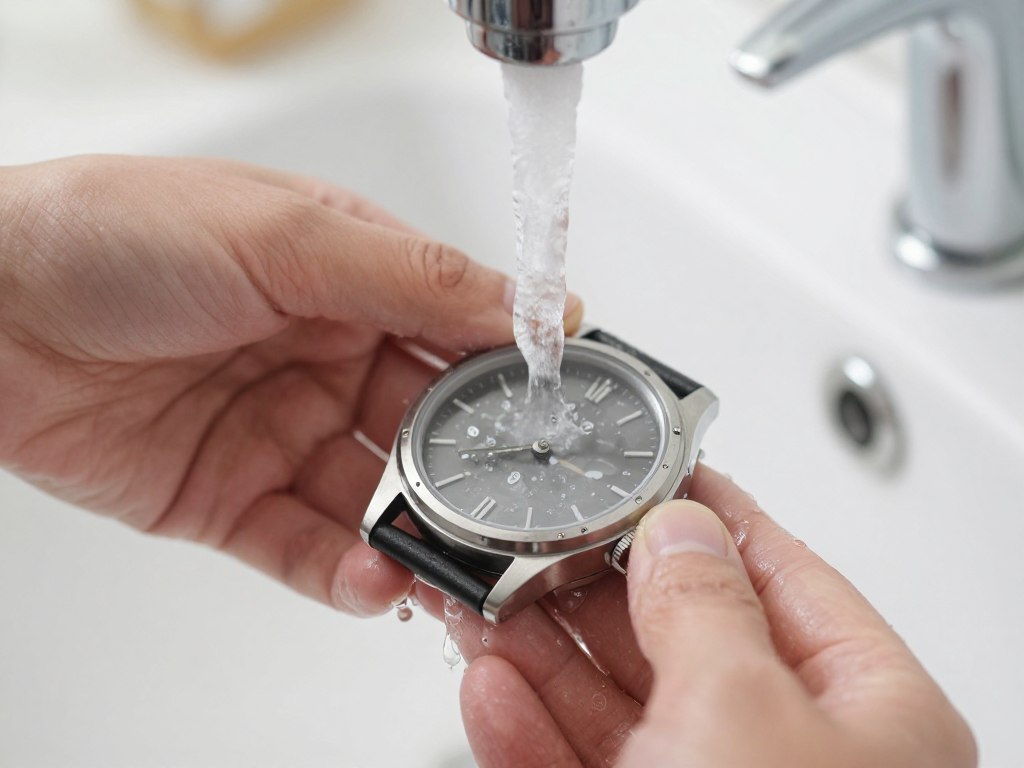 Płukanie zegarka po kontakcie z wodą morską