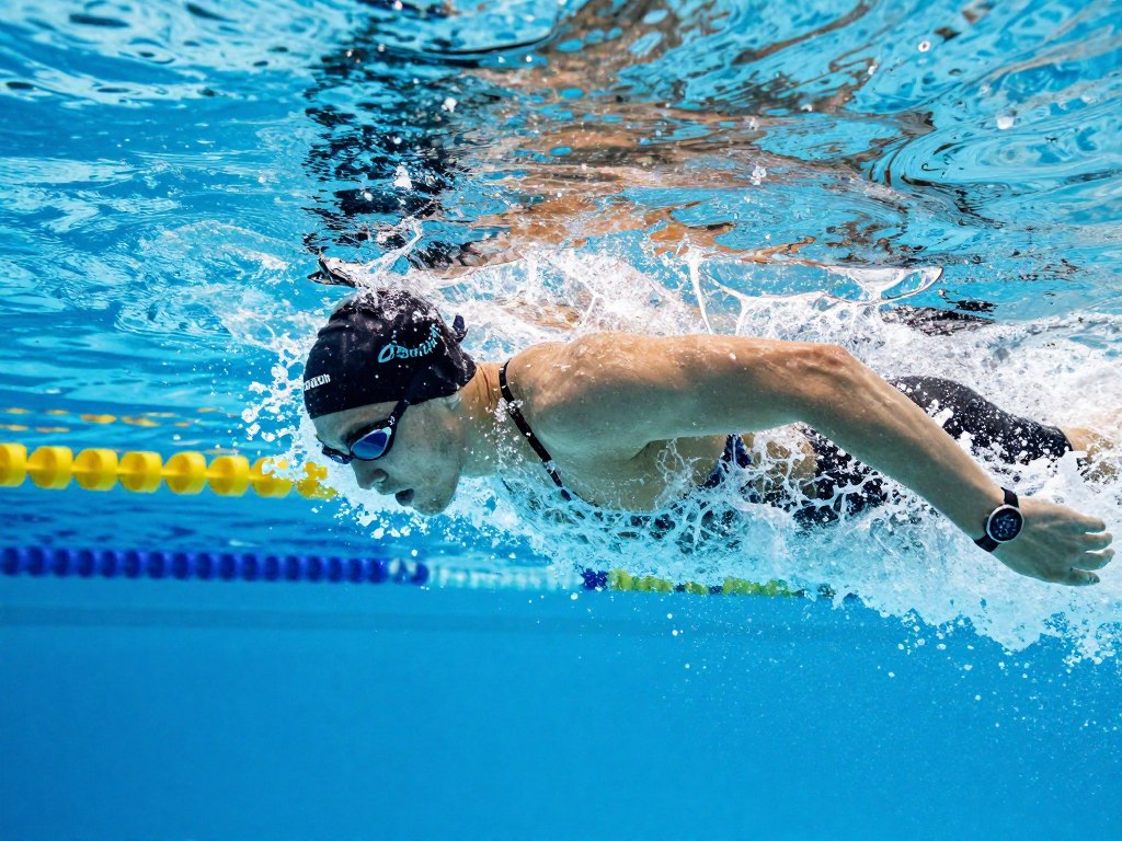 Pływanie w basenie z zegarkiem 10 ATM