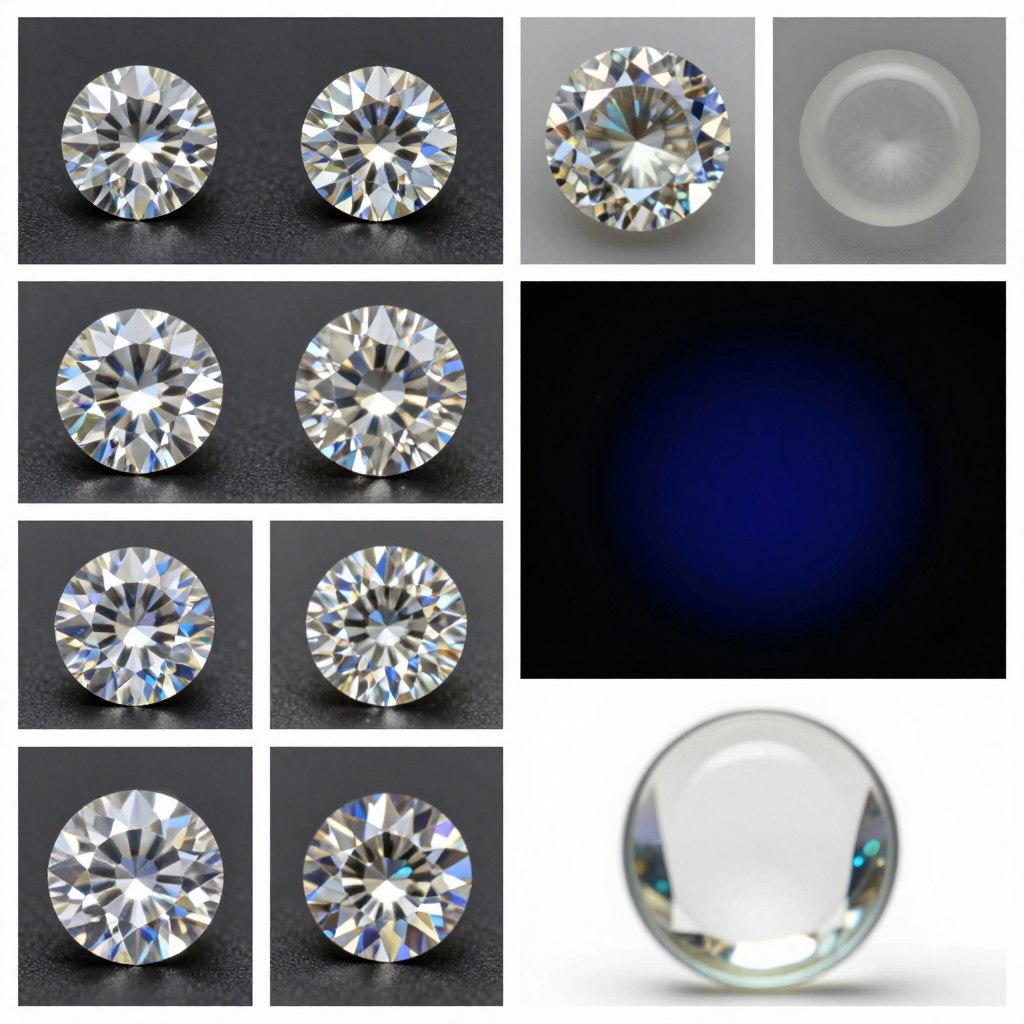 Porównanie reakcji diamentu i imitacji na testy