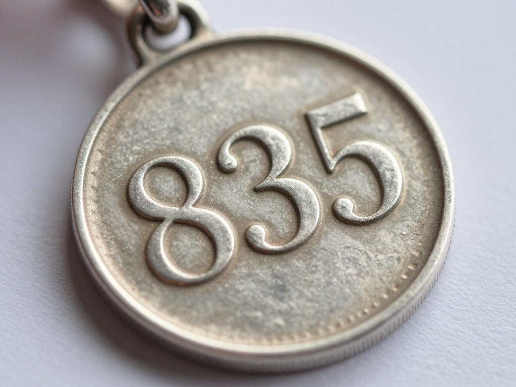 Próba 835 na srebrnej biżuterii Próba 835 na srebrnej biżuterii