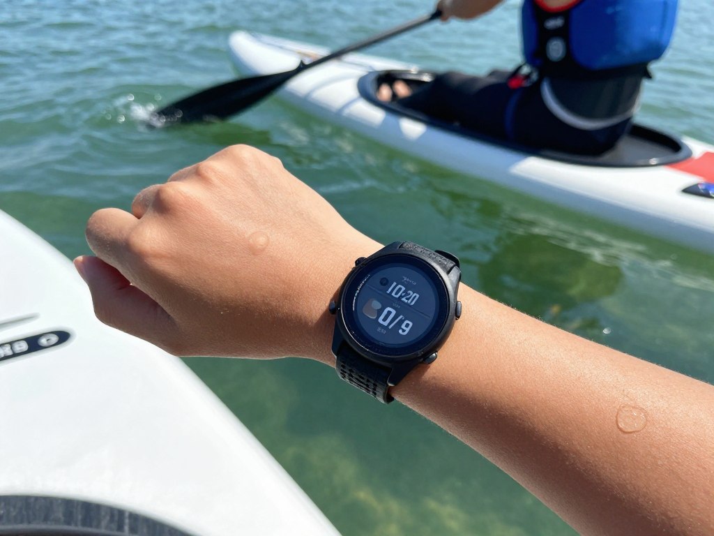 Sporty wodne z zegarkiem wodoszczelnym