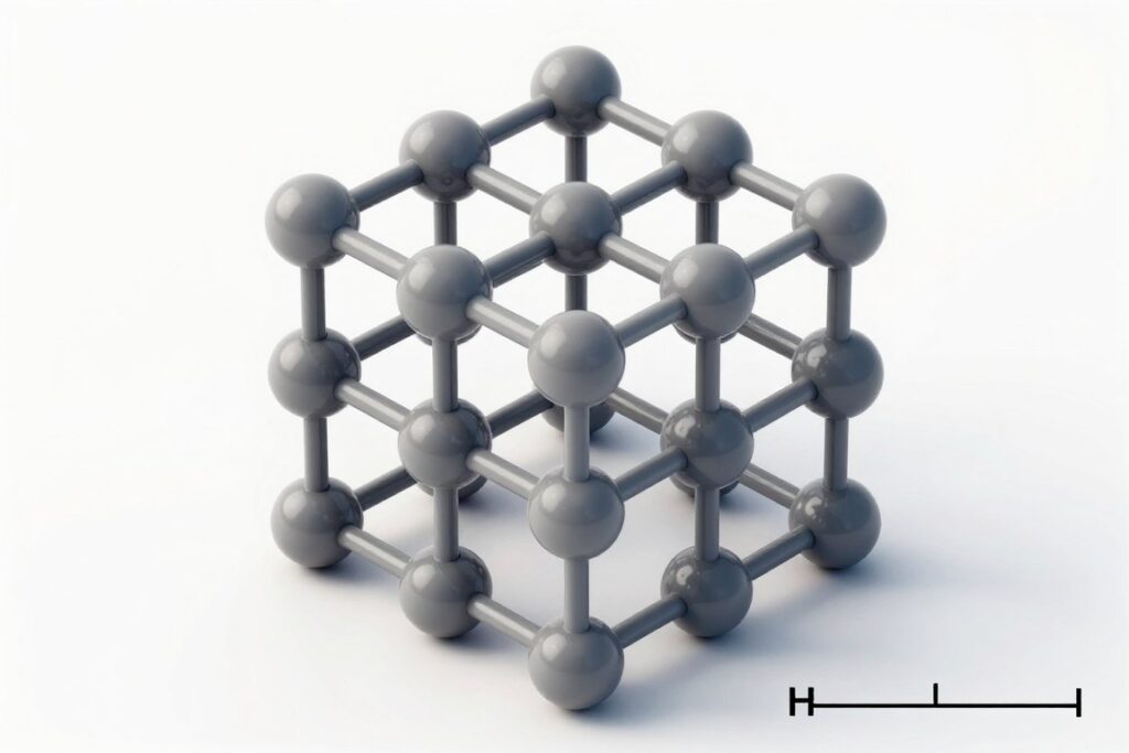Struktura chemiczna diamentu na poziomie atomowym
