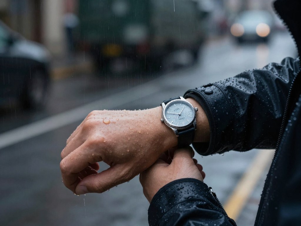 Zegarek 3 ATM podczas deszczu