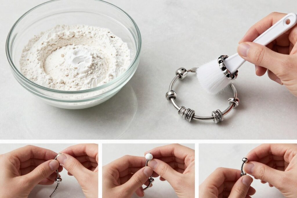 czyszczenie pandory sodą - proces krok po kroku