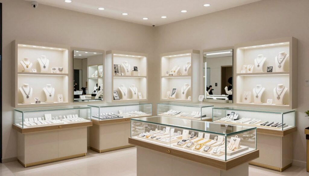 elegancka biżuteria ze srebra w lokalnym sklepie jubilerskim w Polsce