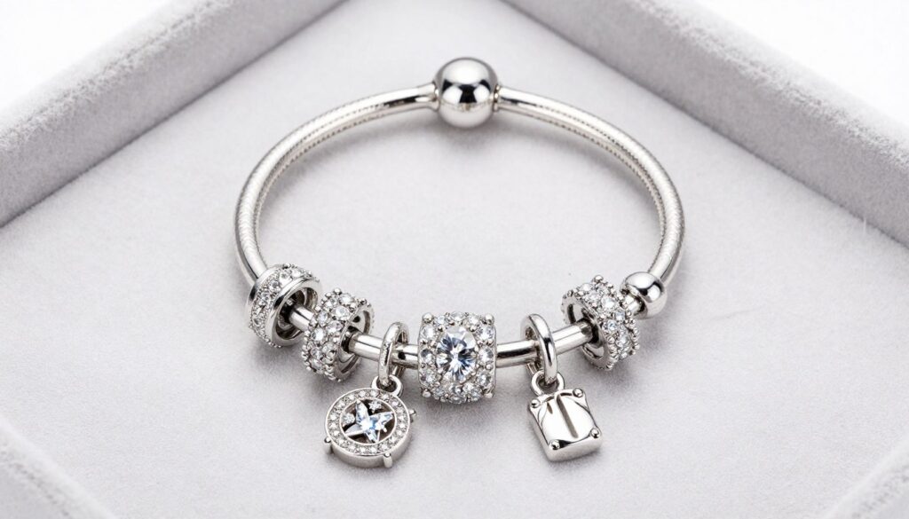 piękna wyczyщщона bransoletka Pandora - efekt końcowy