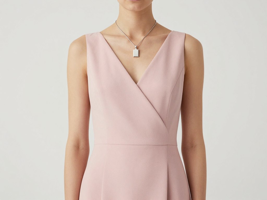 różowa sukienka z minimalistyczną biżuterią srebrną