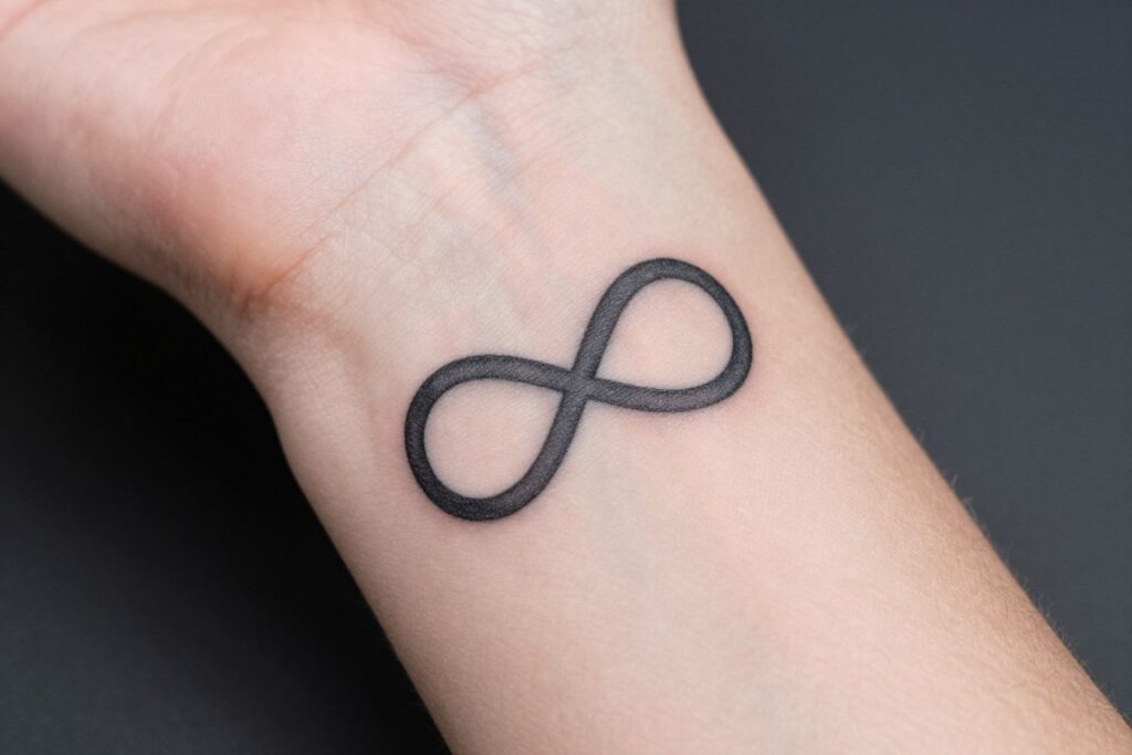 tatuaż ze znakiem nieskończoności