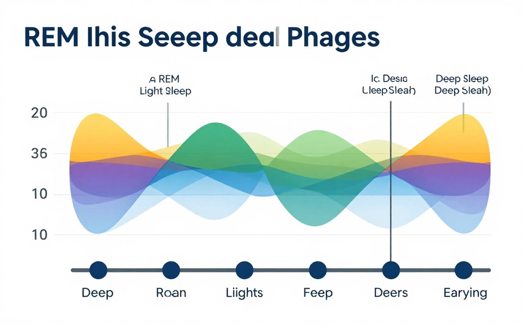 wykres faz snu monitorowanych przez smartwatch