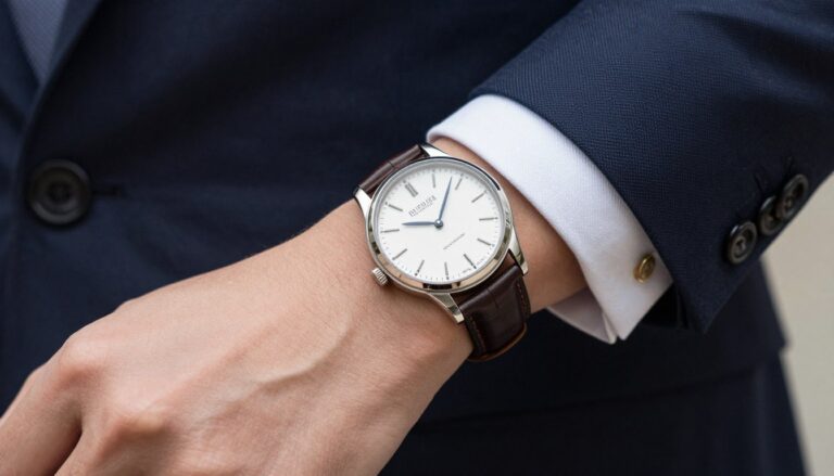 zegarek na lewej ręce mężczyzny