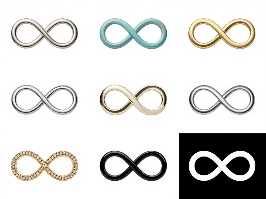 znak nieskończoności w różnych zastosowaniach