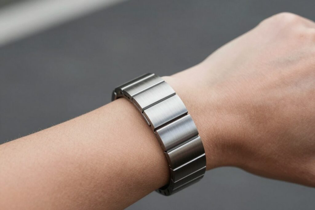 Bransoleta tytanowa na zegarku sportowym