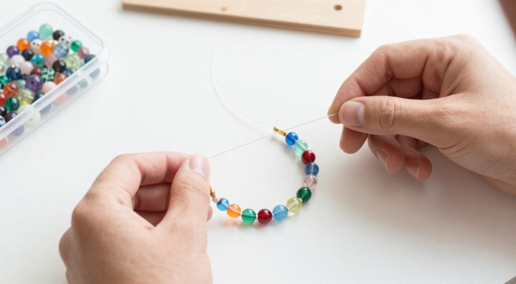 Bransoletka z koralików na żyłce instrukcja DIY