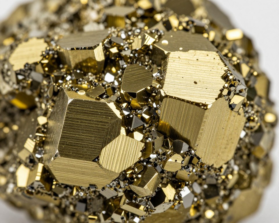 Charakterystyczny metaliczny połysk pirytu