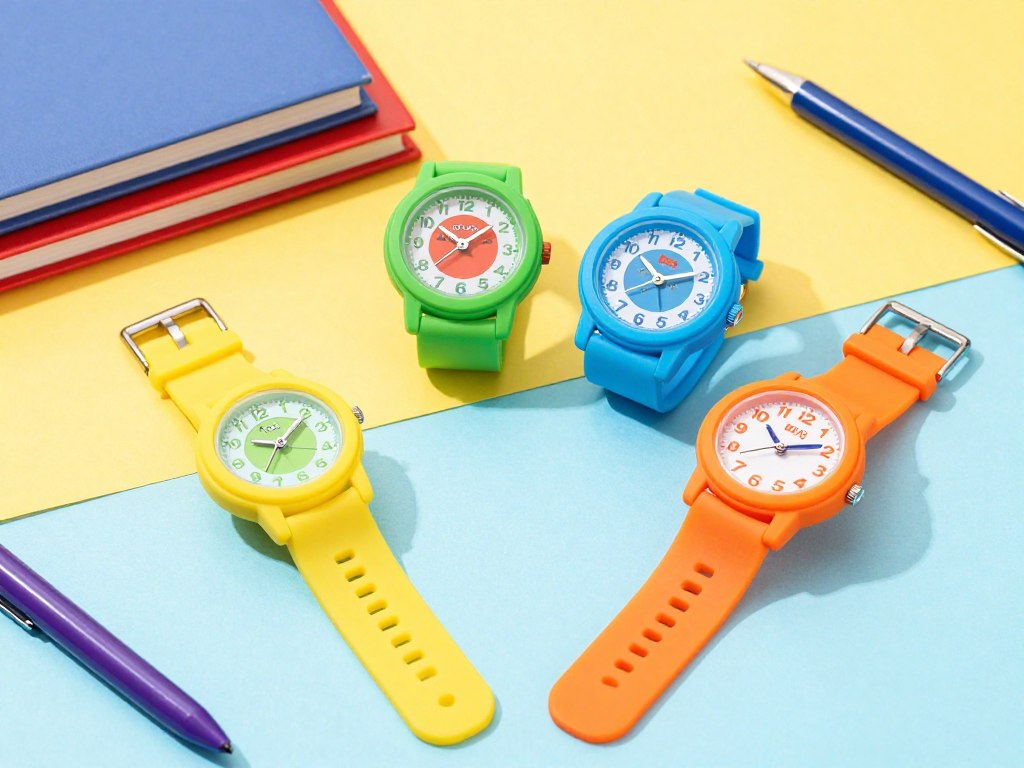 Kolorowe zegarki silikonowe dla młodych osób