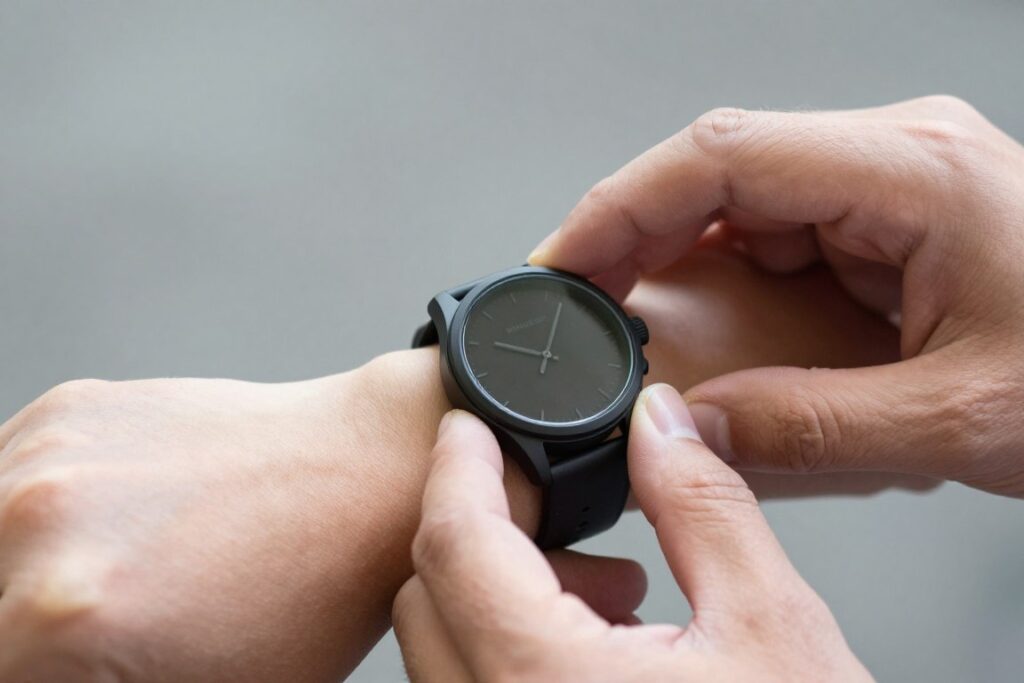 Łatwy dostęp do koronki przy zegarku na lewej ręce