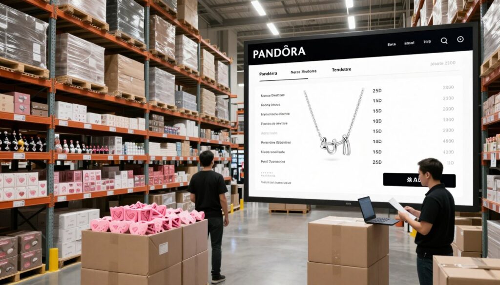 Magazyn Pandora z produktami walentynkowymi w przygotowaniu