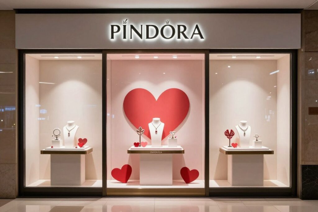 Oficjalny salon Pandora z produktami walentynkowymi