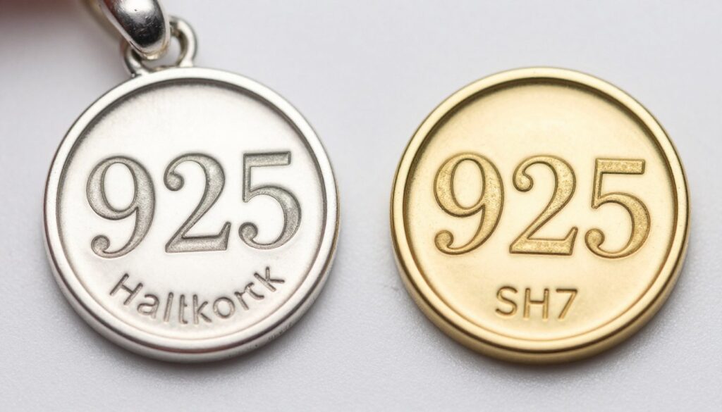 Oznaczenie próby 925 na srebrnej biżuterii