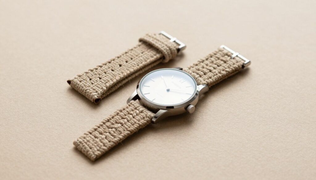 Pasek z konopnego sznurka na zegarku vintage