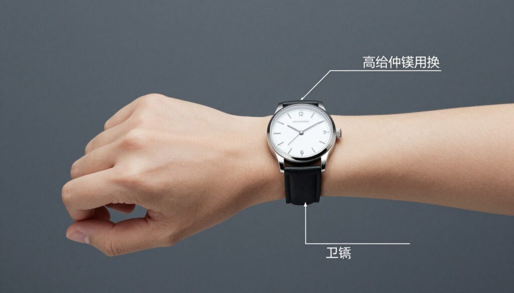 Prawidłowa pozycja zegarka na nadgarstku