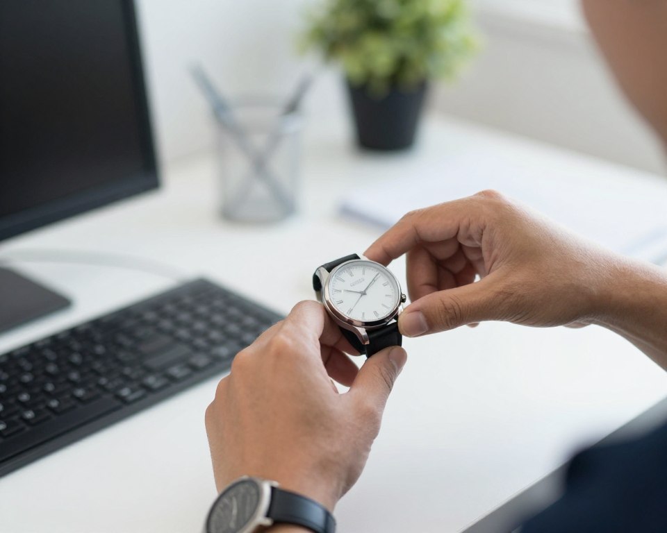 Praworęczna osoba nosząca zegarek na lewej ręce