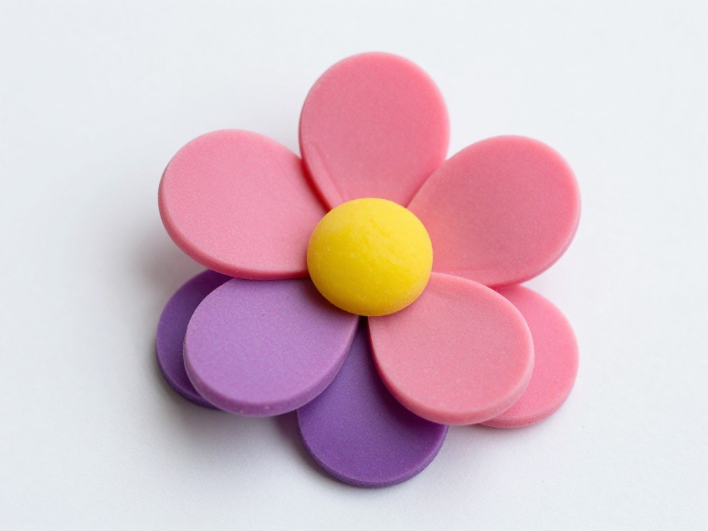 Ręcznie zrobiona kwiatowa gumka do włosów z kolorowych gumek recepturek