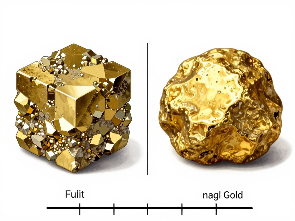 Różnice między pirytem a złotem w kamieniu