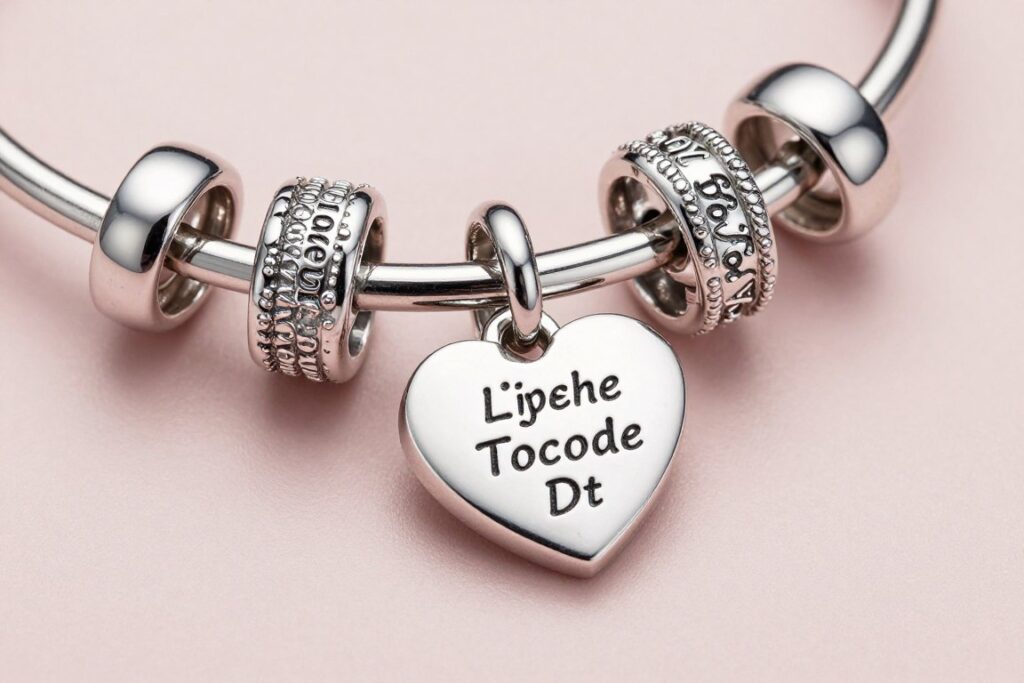 Spersonalizowane serca Pandora z grawerem