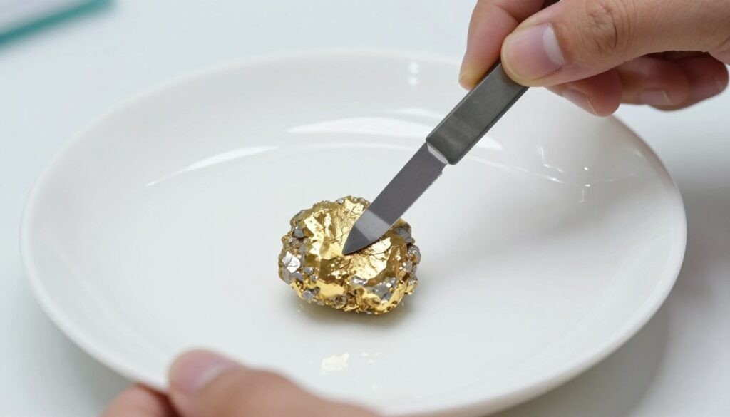 Test twardości minerałów metodą zarysowania