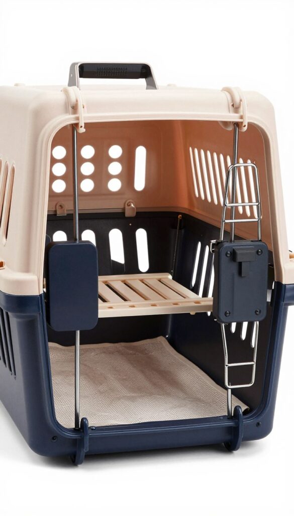 Transportowy pojemnik dla gołębia przygotowany do podróży