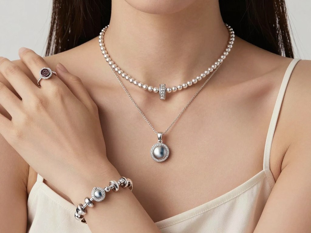 biżuteria pandora różne kolekcje na jednej osobie