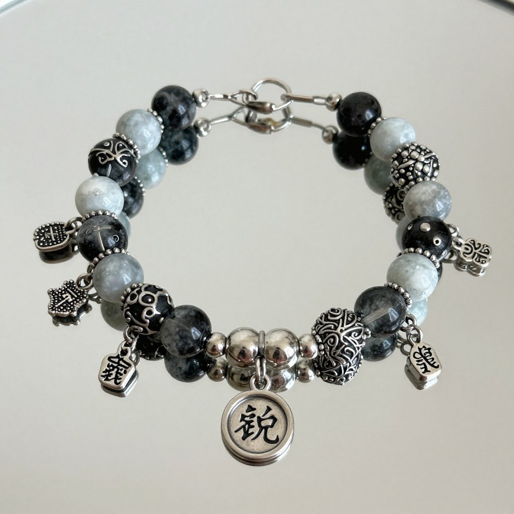 bogato zdobiona bransoletka z ramiączka od stanika