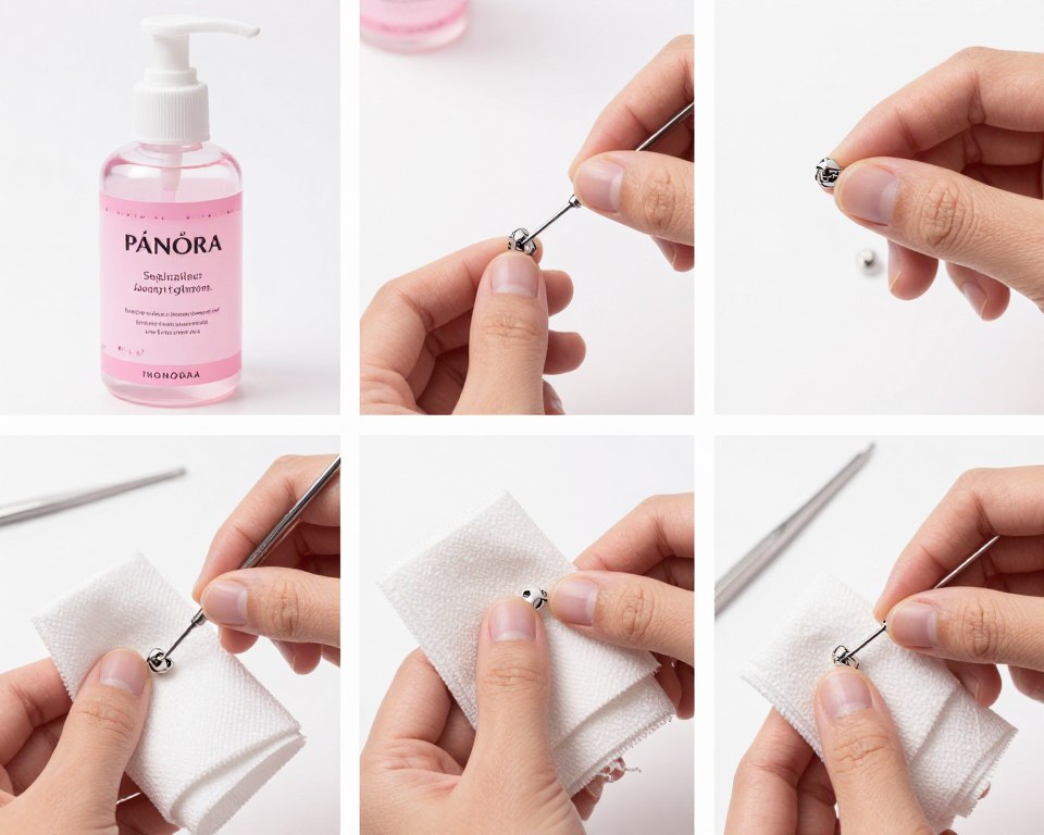 czyszczenie biżuterii pandora specjalnymi środkami