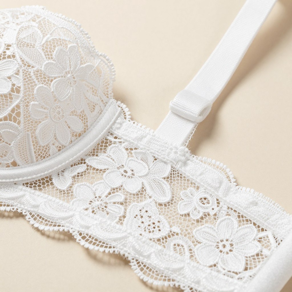 delikatne koronkowe ramiączko od stanika