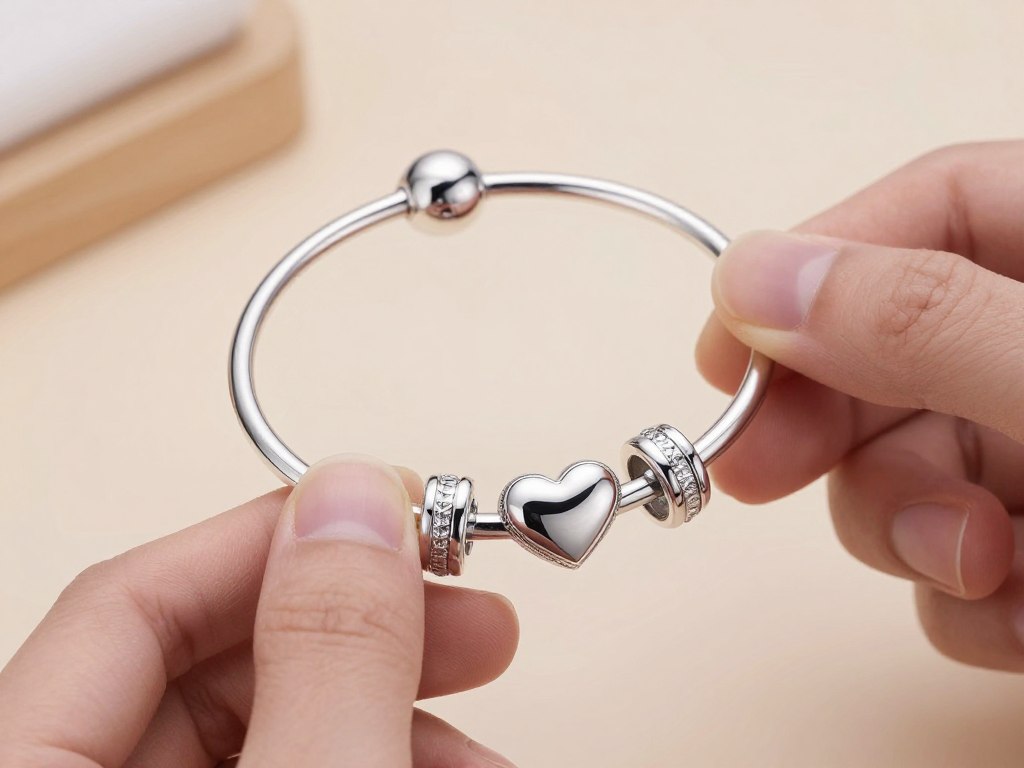 jak otworzyć bransoletkę pandora bangle zapięcie kształcie serca