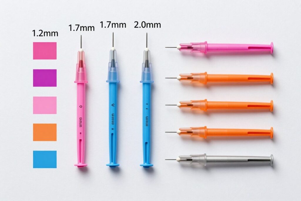 jaki kolor wenflonu do przebicia ucha - system kodowania