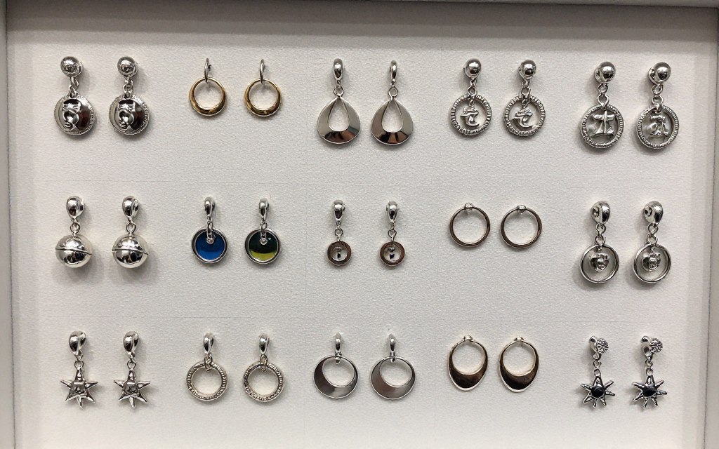 kolczyki pandora różne style i wykończenia