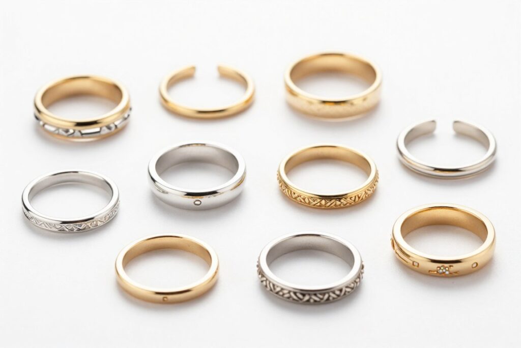 nowoczesne mood rings w różnych stylach