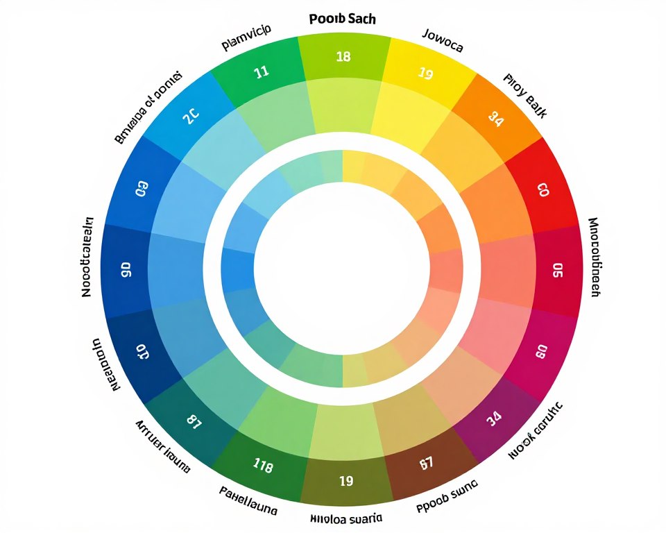 paleta wszystkich kolorów obrączki nastroju z opisami