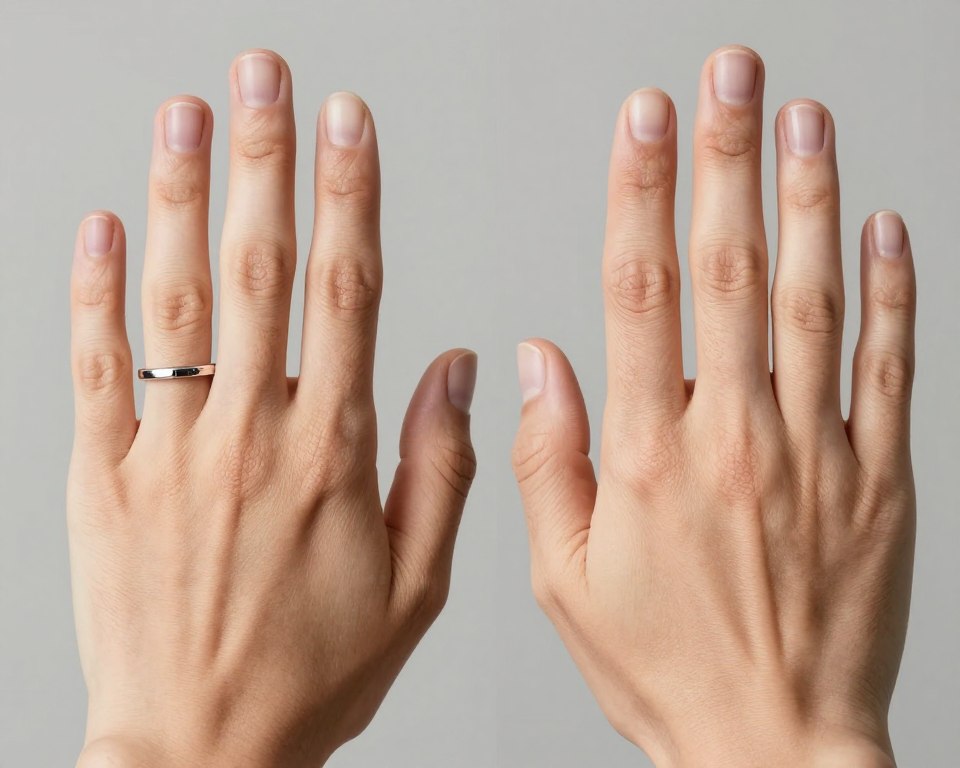 pierścionki na różnych palcach dłoni