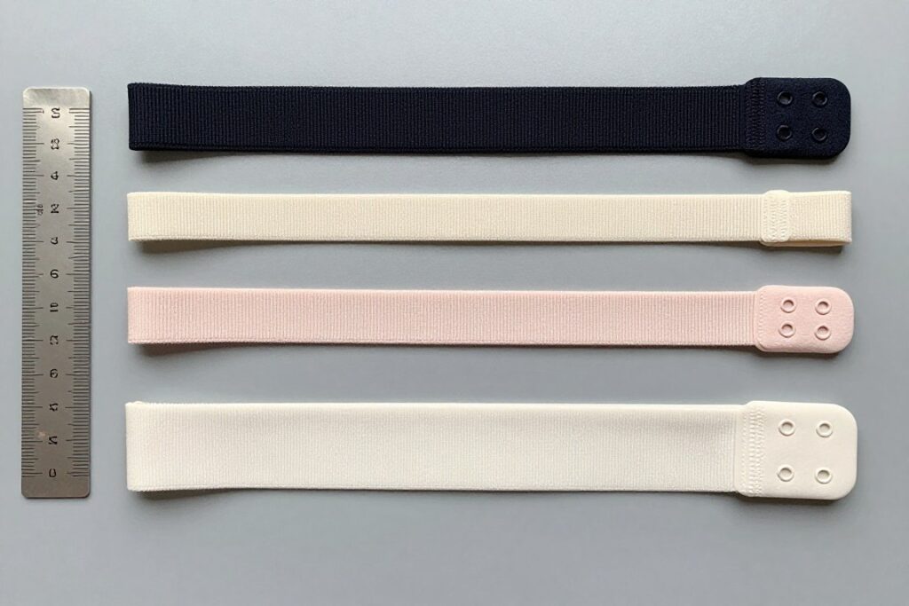 porównanie różnych szerokości ramiączek od stanika