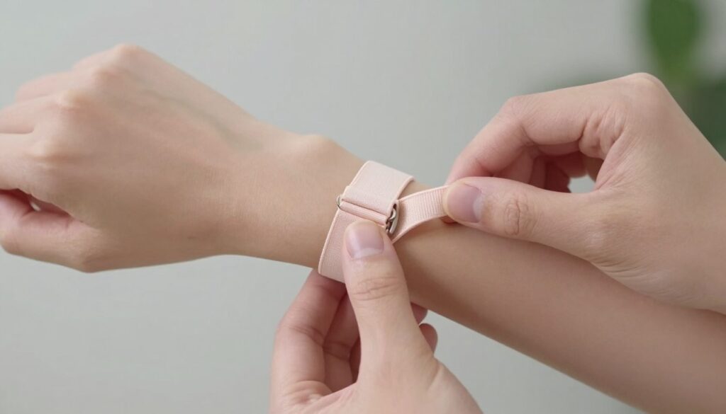 prawidłowe zapinanie bransoletki z ramiączka od stanika
