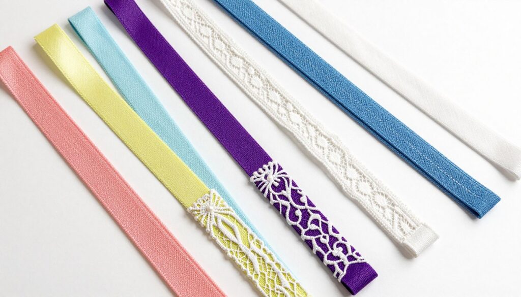 różne rodzaje ramiączek od stanika do tworzenia bransolek