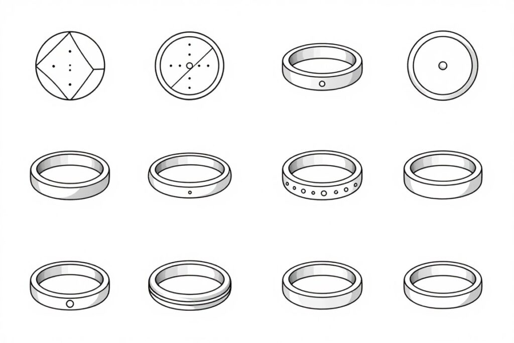 tatuaże obrączki wzory minimalistyczne i geometryczne